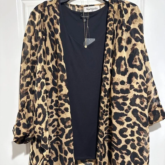 Leopard kimono cardigan - Picture 3 of 7